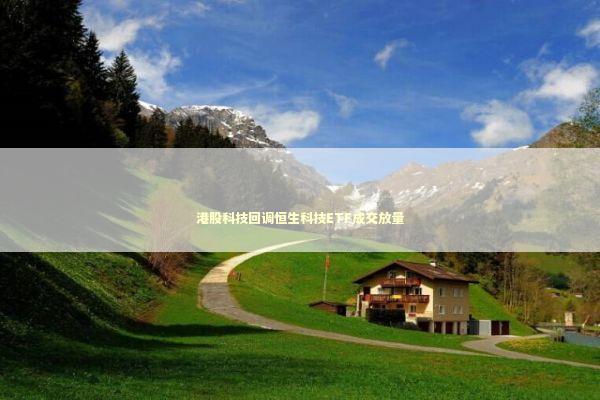 港股科技回调恒生科技ETF成交放量 新闻