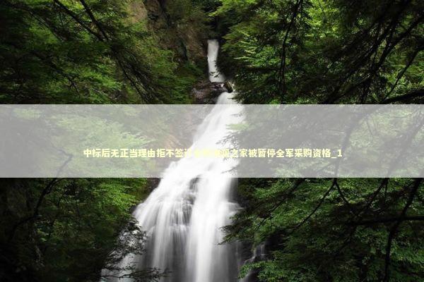 中标后无正当理由拒不签订合同海澜之家被暂停全军采购资格_1 中标后无正当理由拒不签订合同海澜之家被暂停全军采购资格_1 新闻