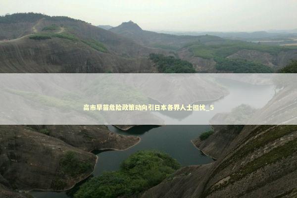 高市早苗危险政策动向引日本各界人士担忧_5 新闻